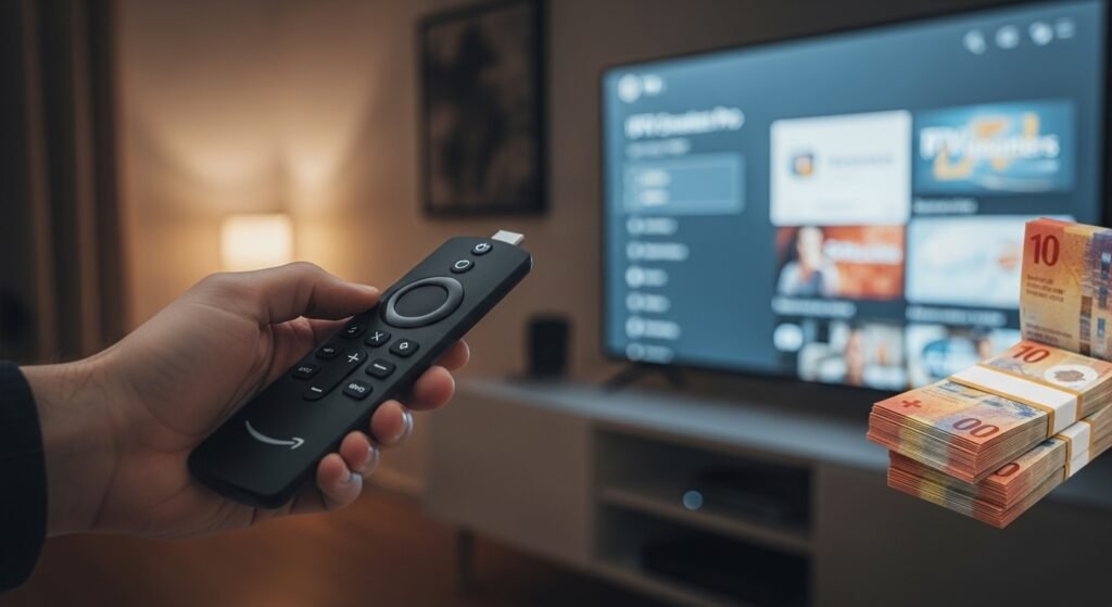 Geld sparen und einfach IPTV einrichten auf Amazon Fire TV Stick in der Schweiz.