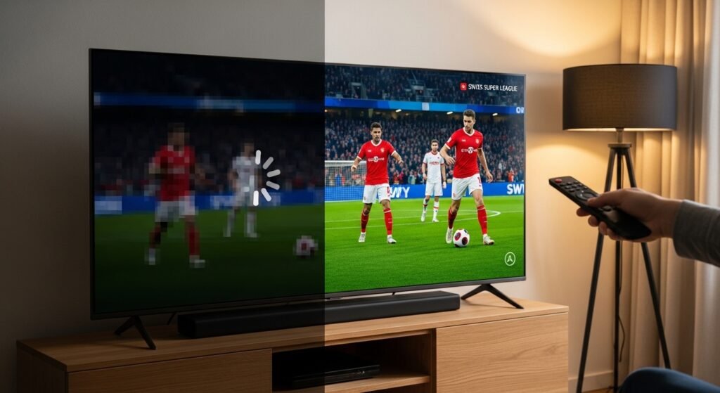 Stabilere Streams und kein Buffering bei IPTV mit VPN in der Schweiz.