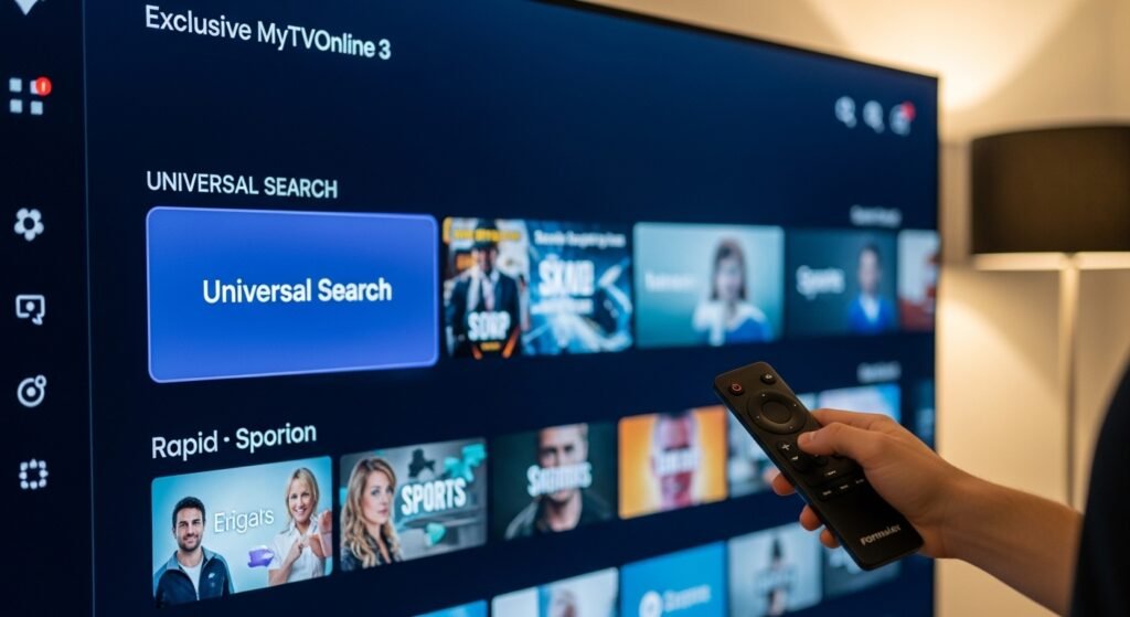 MyTVOnline 3 Oberfläche auf Formuler Z11 Pro Max – Schnelle Universal Search.
